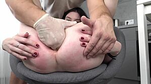 Wow, shy teen's first anal fisting.