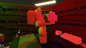 Blonde Snowbunny Gets Railed by Big Black Cock in Roblox