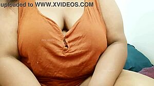 tamil aunty flaunts massive boobs