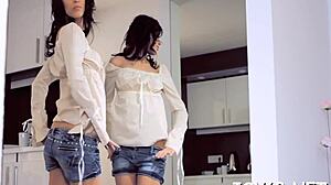 Teen aggressively stuffs her wet pussy with dildos