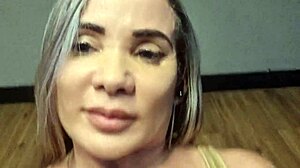 met this blonde with a swollen tight pussy at the gym