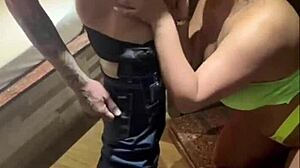 wife seduces skinny guy with big cock in homemade scene