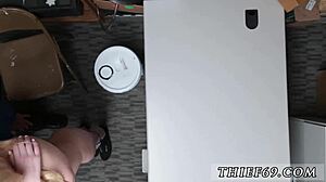 Sexy cops in uniform attempt theft from old man