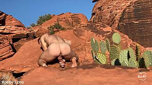 Outdoor Anal Play with Intense Masturbation Session