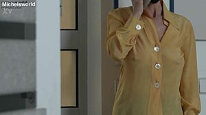 slave wife goes braless, flashes downblouse in daring public display