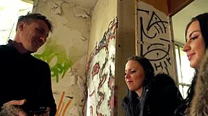 Julia Parker and Maria Gail Dive into Risky No-Condom FFM 3Some at Lost Place