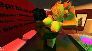 Blonde Snowbunny Gets Railed by Big Black Cock in Roblox
