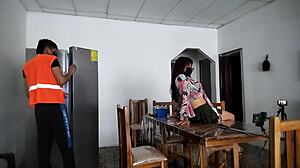 hot latina woman spreads legs to show ass to strangers