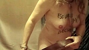 Milf Slave Endures Belt Strikes In Bondage Indoctrination.