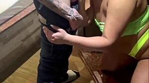 wife seduces skinny guy with big cock in homemade scene