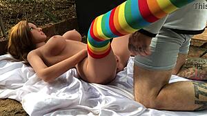 I came in my student's ass with sex toy!