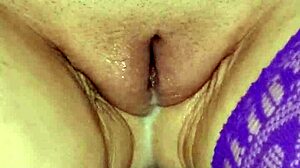 whore wife creampies herself with a dildo, moaning loudly! 😈💦