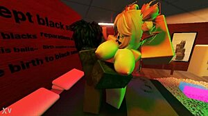 Blonde Snowbunny Gets Railed by Big Black Cock in Roblox