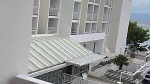 Masturbating with lisa on balcony 😏