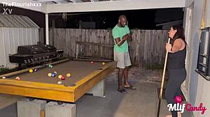 milfcandy samantha loses at pool, will she take that long bbc?