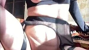 hey, watch her ride two dicks with perfect ass