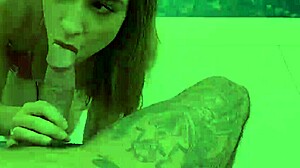 delicious oral sex by the pool