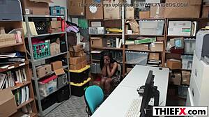 daya knight pays with her boobs at work