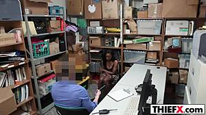 daya knight pays with her boobs at work