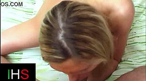 Very Energetic Girl In A Homemade Scene On The Bed.