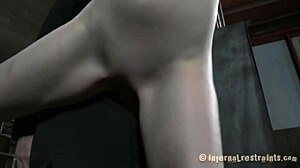 taming lusty gagged playgirl with choking and bondage