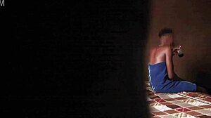 goofing around with dick in mouth