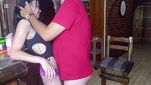 Pussyjob standing sex with my stepsis 😏