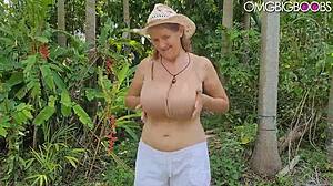 Look at these huge natural tits, she says.