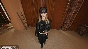 Skinny Teen Sucks Monster Cock In Vr