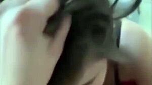 petite teen babe licks friend's pussy in amateur couple sex