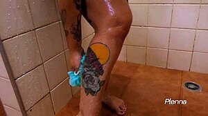 in the shower, big nipples teen masturbates thinking of you