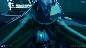 Slime tifa plays with dildo in hentai fantasy!