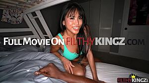 Freaky asian stepmom fucks young stepson with big interracial cock.