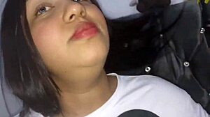 Amateur Colombian Brunette Wife in USA Sucks Neighbor's Big Cock