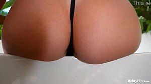 Heidy Pino, my Colombian Latina, looks so erotic in the shower. I can’t resist her charm!