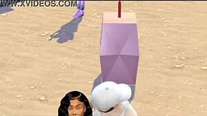 Summer Walker Celebrity with Big Black Ass in Interracial Scene