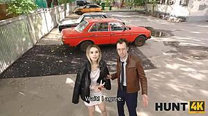 Hunt4k Shows No Virgin Escapes Sofa Action with Tattooed Friend. Shaved and Ready for Anal!