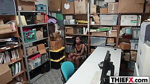 daya knight pays with her boobs at work