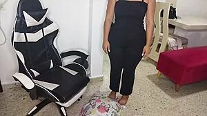 At Home, Latina Whore Sucks Step-Nephew’s Cock While Husband’s Away