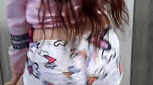 hey, check this latina shaking her big ass in lingerie!