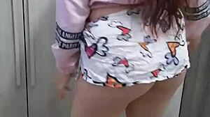 hey, check this latina shaking her big ass in lingerie!