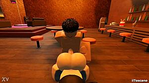 fucking a slut with monster cock in the bar pov.