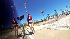 Teasing Ride on Monster Cock in Forest Wilderness.