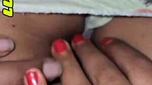 Sexy latina girlfriend gives handjob after blowjob, fucks tight wet pussy rough