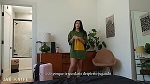 British stepsister gal ritchie forgets panties in bed scene