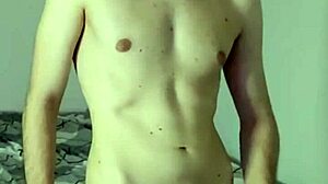 Smartphone Clip of Solo Masturbation with Intense Cum on Webcam in Bedroom