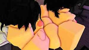 teaching her big ass to take that big white cock in roblox 😏