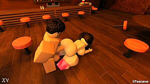 fucking a slut with monster cock in the bar pov.