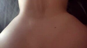 Hot Brunette Gets Cumshot on Her Big Ass Secretly.