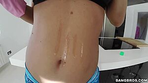 Latina Babe With Huge Tits Gets Creampied